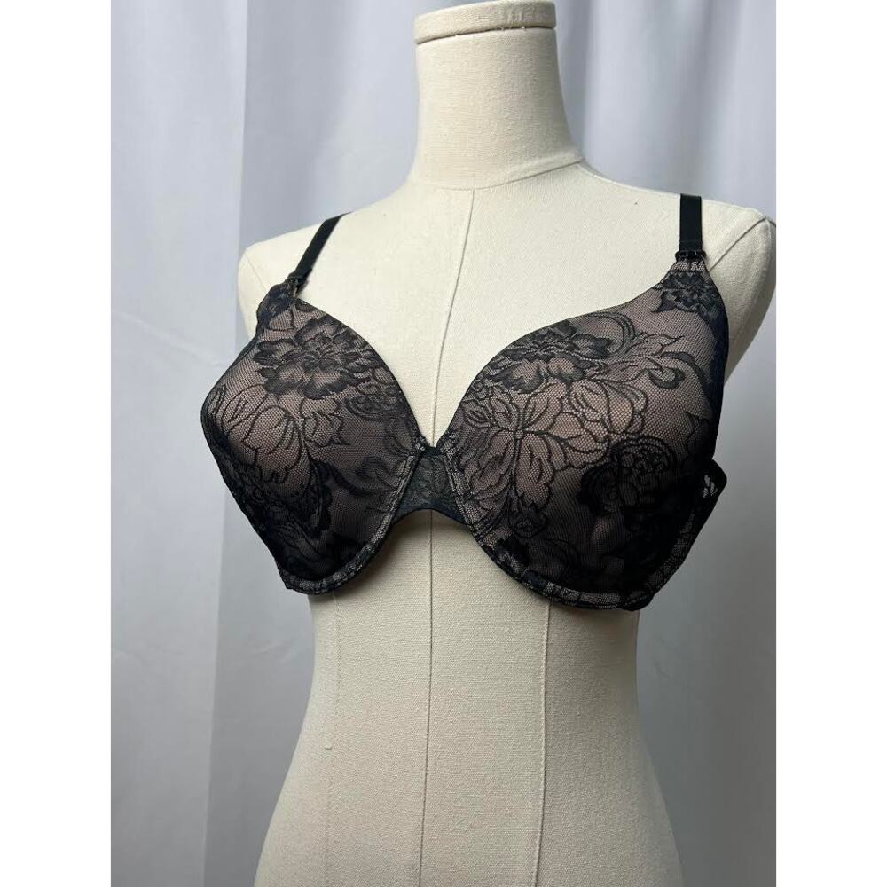 NWT! Natori Private‎ Luxuries Black Lace Nursing Bra 40C